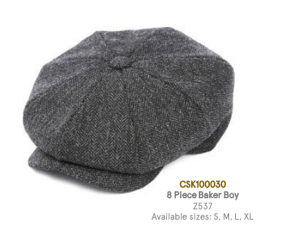 8 piece baker boy top hat