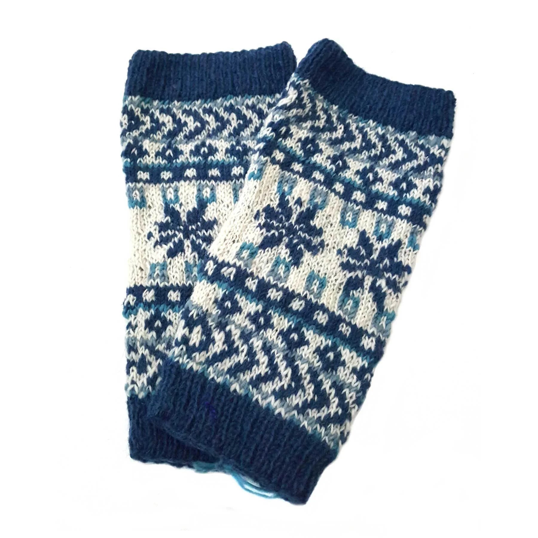 Leg Warmers From Nepal One Size 100% Wool Handmade Legwarmer 