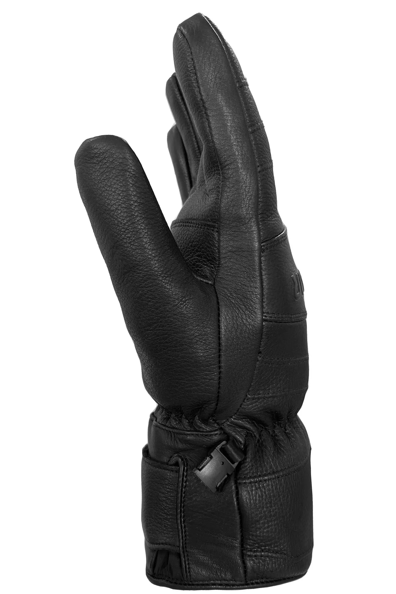 Smooth leather cashmere-lined gloves, Brume